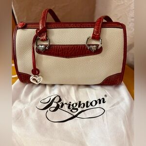 Brighton Red and Cream Satchel
